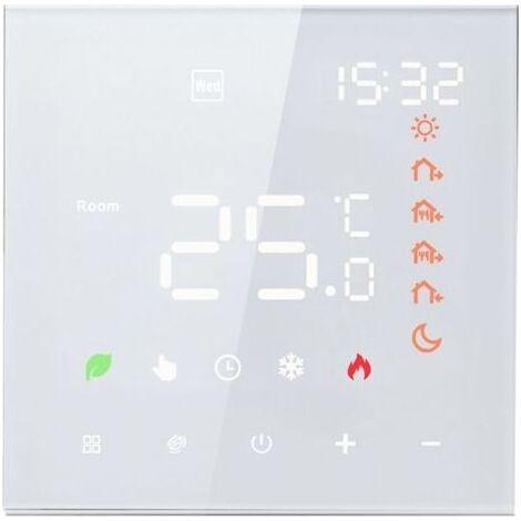 Thermostat intelligent 3A Écran LCD programmable numérique Écran tactile Contrôleur de température de chauffage par le sol Mur intelligent pour l'eau (1/5)