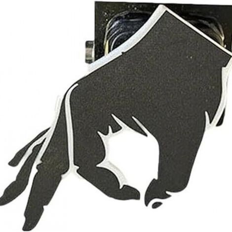 Circle Hand Game Trailer Hitch Cover Funny Trailer Hook Cover Decoration Black-