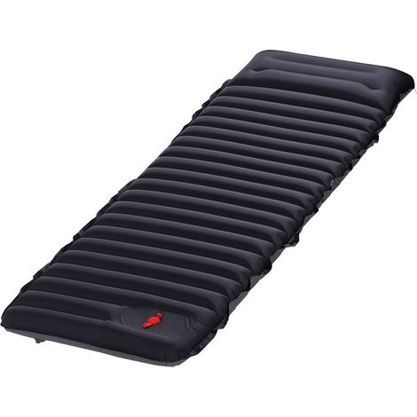 Lit gonflable portable automatique de type pied de camping en plein air Matelas de Camping Gonflable Lit d'air Épaisseur 10 cm Ergonomique Compact Confortable Tissu Élastique Revêtement Couss (1/5)
