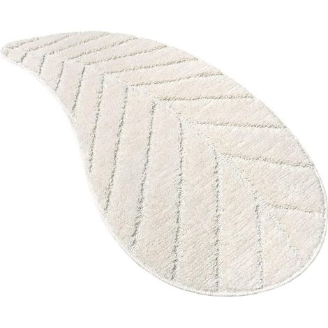 Emmevi Mv S.P.A. – Tapis de bain antidérapant en forme de feuille 50x110 cm – Fil polypropylène absorbant – Dos en gomme ultra résistant – Lavable à 30°C (1/5)