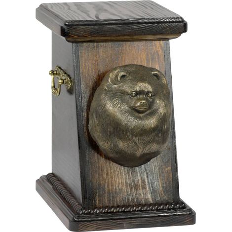 Poméranien, urne funéraire pour chien, urne élégante avec statuette, urne souvenir avec buste de chien par Art-Dog (1/5)