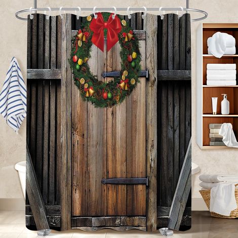 Rideau douche imperméable polyester 180x180 pratique protection douche pour salle de bain moderne (1/5)