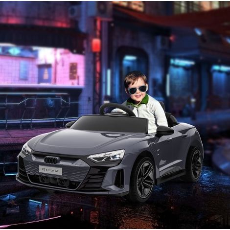 Voiture électrique enfant 12V Audi RS e-tron GT, télécommande 2,4 GHz, grise HAVRYA (1/3)
