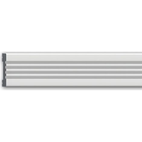 Moldura para pared Profhome 651702 Friso Perfil de estuco Moldura decorativa diseño moderno blanco 2 m