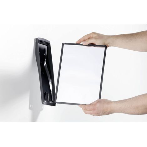 Durable Support mural pour panneau transparent SHEPA STYLE WALL 10 - 5854 noir DIN A4 Nombre de pochettes transparentes (1/5)