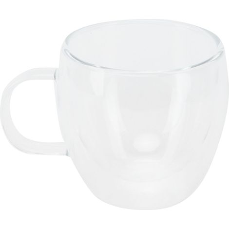 Verre double paroi transparent avec anse, tasse à café lait thé 150ml, résistant à la chaleur. (1/5)