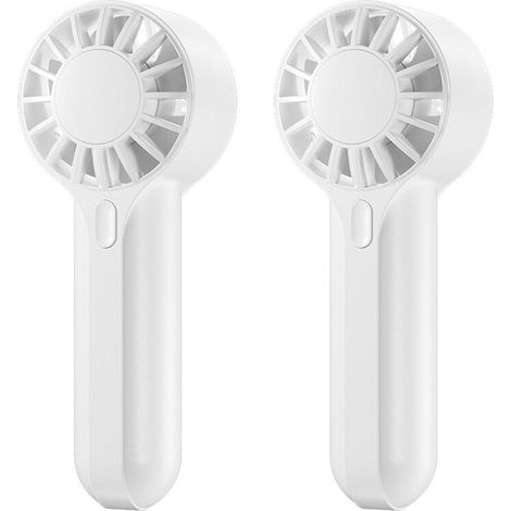 2 ventiladores portátiles recargables por USB, pequeños ventiladores portátiles con velocidad ajustable para uso en exteriores, alto flujo de aire. (1/4)