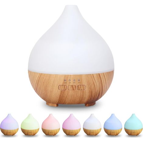 Aromadiffusor, 100 ml, Ultraschall-Luftbefeuchter, Aromatherapie, ätherischer Öldiffusor mit 7-farbiger LED-Beleuchtung und automatischer Abschaltung