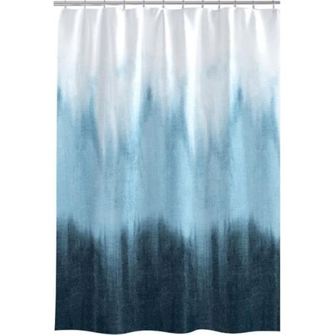 Shower Curtain 150x180cm - Waterproof Polyester in Blue and White - Bathroom and Toilet Decor