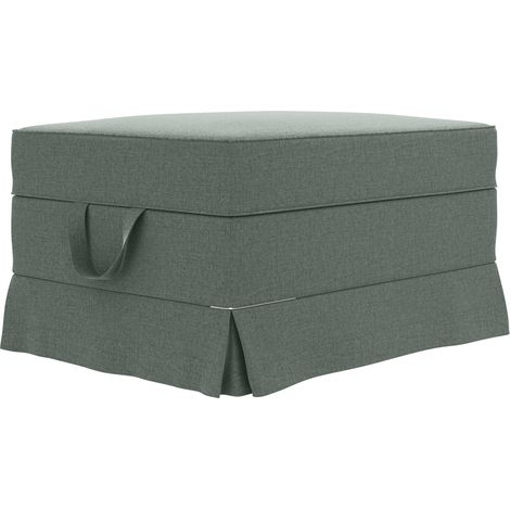 Housse de repose-pieds Ektorp, tissu : Kaya Grey (tissu tricoté, résistant aux taches et aux rayures) (1/5)