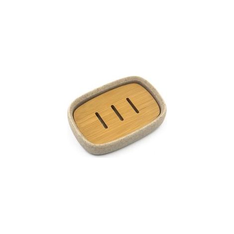Ulable Porte-Savon en résine, Porte-Savon Auto-drainant, boîte à Savon pour Salle de Bain, Cuisine, Aspect grès (1/5)