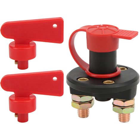 Coupe-circuit de batterie 12V-24V, interrupteur d'isolement pour voiture, bateau, kit de déconnexion d'alimentation DC (1/5)