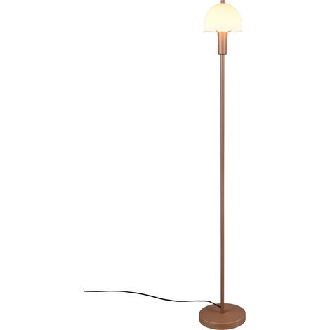Lampadaire minimaliste marron café avec abat-jour en verre E14 10W GLENN RL (1/5)
