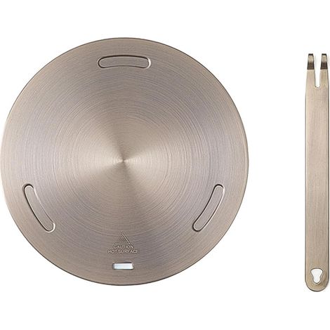 Induktionsadapterplatte, Edelstahl, 16 cm, mit abnehmbarem Griff, für italienische Kaffeemaschine oder Milchtopf, Roségold