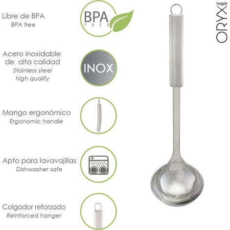 Mestolo da Cucina in Acciaio Inox 9x33,5 (Alt.) cm. (1/5)