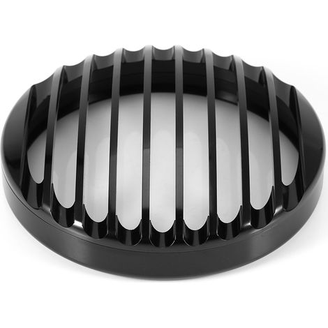 Phare avant moto noir 14,6 cm en aluminium, grille de protection pour XL 883 1200 (1/5)