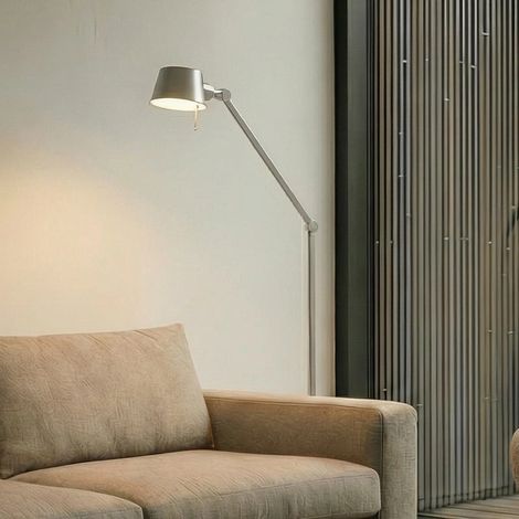 [GEBRAUCHT] B-Ware Lucande Stehleuchte Standlampe Silka Metall Nickel Schalter Wohnzimmer Büro E27 (1/2)