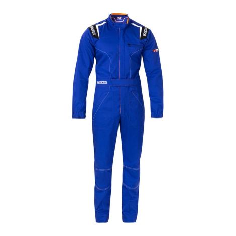 Tuta MS-4 tuta meccanico non omologata in poliestere e cotone Azzurra Tg. XXL con tasche e fascia elasticizzata Azzurro XXL