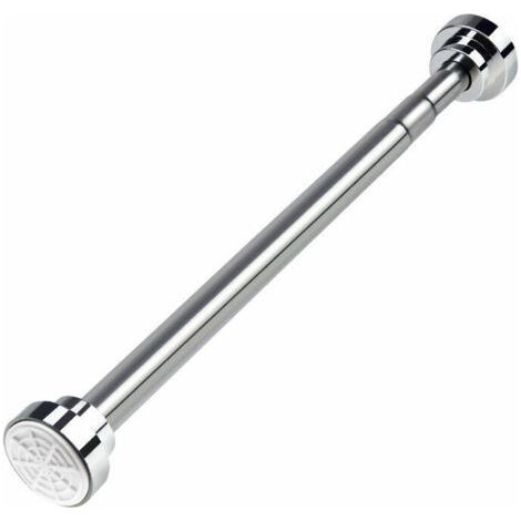 Barre extensible pour rideau de douche télescopique 40-50 cm – Acier inoxydable – Installation sans perçage – Résistante à la corrosion (1/5)