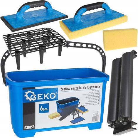 Geko Set di strumenti per piastrellatura in plastica durevole 6 pezzi