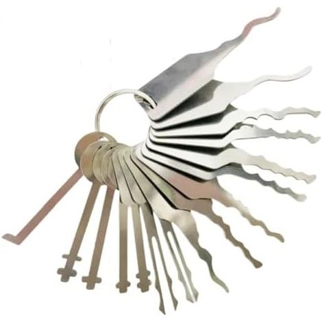 Kit di attrezzi per l'apertura delle porte - Attrezzo per principianti e professionisti, strumento per la riparazione e lo scasso delle serrature, adatto per serrature elettriche per auto, schedari, d (1/5)