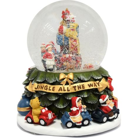MA MAISON PALLA DI NEVE IN VETRO CON MUSICA E MOVIMENTO BAMBINI SFERA NATALIZIA INNEVATA 20.5X20X22.5 CM (1/4)