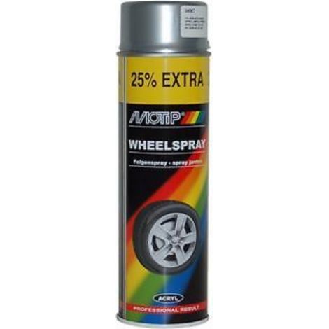 Peinture jantes argent 500 ml – Antirouille et primaire pour métal – Application facile pour jantes en aluminium et acier – Motip (1/5)