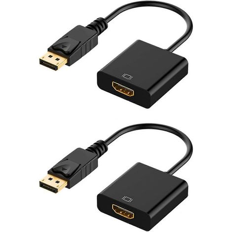 Adaptateur DisplayPort vers HDMI haute résolution de qualité, compatible avec la vidéo et l'audio 1080p et compatible avec de nombreux appareils. (1/4)