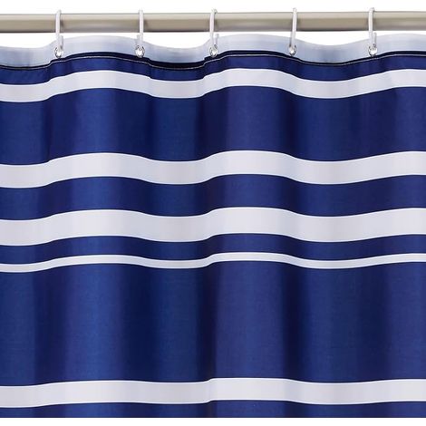 Petit rideau de douche gris foncé tissu imperméable lavable Dacron résistant à la moisissure rideau de douche avec 6 crochets 100x200cm pour baignoire de salle de bain MNS (1/3)
