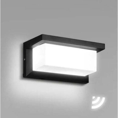 Applique Murale intérieur/Extérieur avec Détecteur de Mouvement Moderne Luminaire Murale, Éclairage Mural Étanche IP65 LED 18W blanc froid-1pcs (1/5)