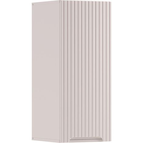 Meuble haut de salle de bain suspendue NOVA cachemire 35 x 85 cm (1/5)