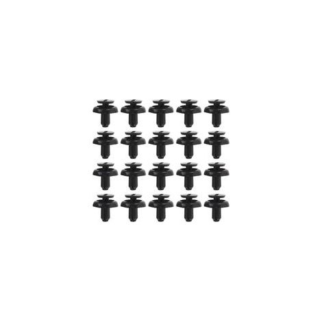 50pcs Clips de Retenue de Radiateur de Moteur de Voiture 5325920030 Compatible avec Avensis Rivets en Plastique Clips de Garniture Automatique Clip de Fixation pour Trou de 7mm, Noir