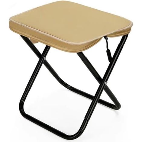 Tabouret pliant portable - Léger - Tabouret de camping pliable - Chaise miniature compacte - Avec sac de transport - Facile à transporter - Tabouret pliable pour la pêche (1/5)