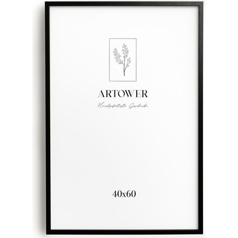 Cadre photo en bois naturel de chêne - 40 x 60 cm - Grand cadre fin, vintage pour le collage - Cadre photo en bois noir 40 x 60 cm - Cadre photo en bois (1/5)