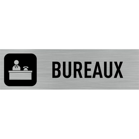 Pictogramme BUREAUX (Q0014).- Plaque aluminium brossé - (1/5)