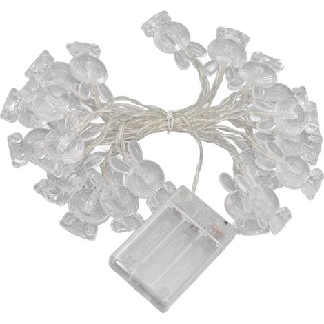 Wasserdichte LED-Lichterkette in Hasenform mit hohlem Design für die Weihnachtsdekoration zu Hause (1/5)