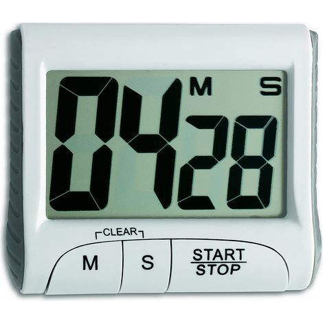 Minuteur Cuisine Magnétique - Écran LCD 3 Pouces - Alarme Sonore Puissante - Compte à Rebours 1s à 99 Min - Support Rétractable Crochet Suspension Aimant - 1 Unité (1/5)