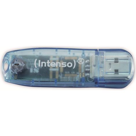 INTENSO USB-Stick Rainbow Line 3502450 USB 2.0 4GB blau/transparent (1/7)
