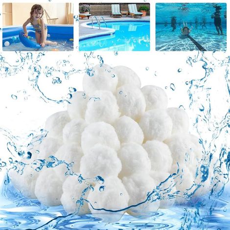 Filterbälle, 1000 g, Poolpumpen-Filterbälle (als Ersatz geeignet), Poolfilterbälle, Poolreiniger, Faserfiltermedien (1/5)