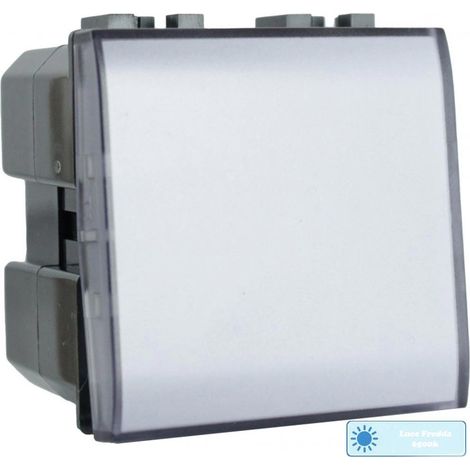 Pulsante luce notturna 2 watt compatibile con vimar plana interruttore on/off segnapassi luce fredda (1/5)