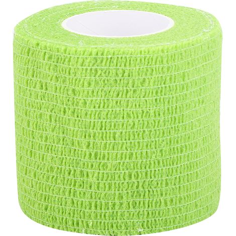 10 bandes adhésives élastiques musculaires jetables pour sport et fitness, vert fluo 5cm x 4.5m (1/5)