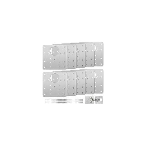 Plaque de Réparation de Charnière D'armoire avec Trou, 10 Pièces Supports de Réparation Plaques Installation Facile, Kit De Réparation De Charnière pour Bois, Meubles, Étagères