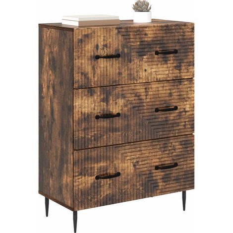 Maison Exclusive - Mobile con Cassetti Rovere Fumo 66 x 34,5 x 89,5 cm