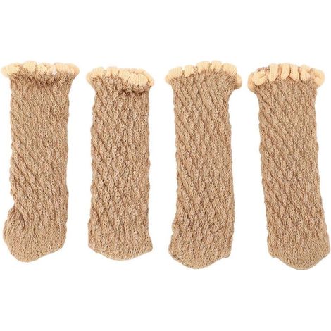 20Pcs Thickened Knitted Table Chair Leg Floor Protectors Covers Furniture Leg Socks for Hardwood Floors Elegant Log Color (1/5)