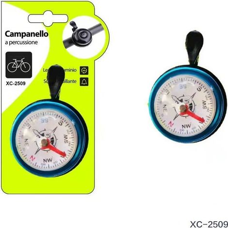TRADE SHOP - Campanello In Lega Di Alluminio Per Bicicletta Bici Con Bussola Manubrio Xc-2509 -