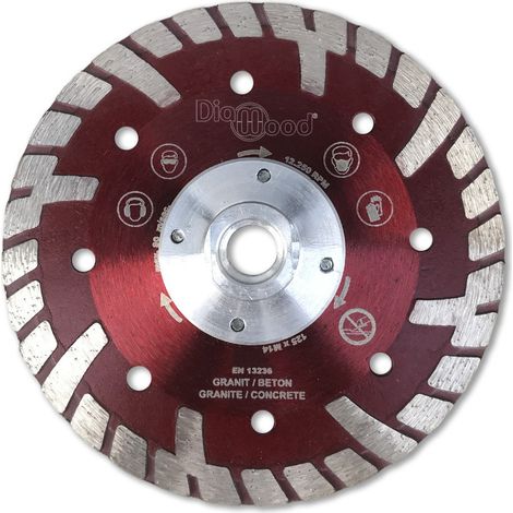 Disque diamant pour meuleuse 125mm – Flasque M14 – Coupe nette sur tuile, granite, béton armé – Technologie Hot Press – Prestamat (1/5)