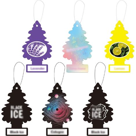 Car Air Freshener 6 Pieces Long Lasting Assorted Fragrances Eliminates Bad Odours (1/5)