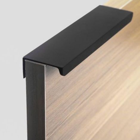 Poignées de meubles invisibles - Unbrand - Lot de 2 pièces - Noires - Profilé aluminium - Entranement 150 mm (1/5)