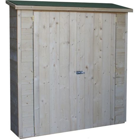 Ripostiglio mis 162 x 57 cm in legno Doppia porta Ardesia Verde (+â‚ 15,00) - Si (+â‚ 50,00)