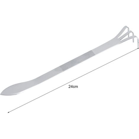 24CM Stainless Steel 3 Tines Plants Pot Rake Gardening Cultivator Soil Farming Tools (1/5)